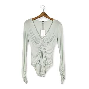 NWT Young Fabulous & Broke Pastel Green Long Sleeve Bodysuit